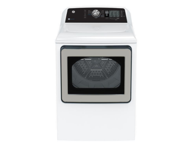 27" GE 7.4 Cu. Ft. Top Load Gas Dryer with SaniFresh Cycle White - GTD68GBMRWS