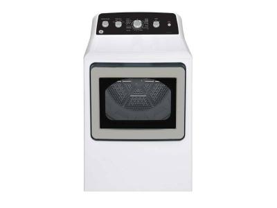 27" GE 7.2 Cu. Ft. Top Load Gas Dryer with SaniFresh Cycle in White - GTD49GBMRWS