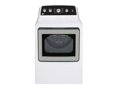 27" GE 7.2 Cu. Ft. Top Load Electric Dryer with SaniFresh Cycle in White - GTD49EBMRWS