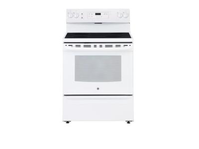 30" GE Freestanding Electric Range in White JCBS630DKWW