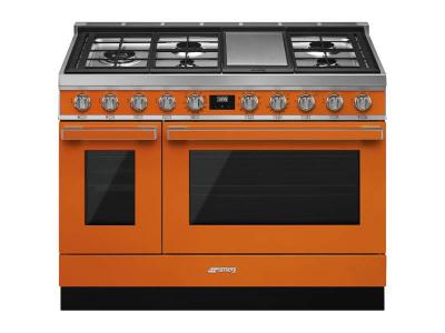 48" SMEG Freestanding Professional Dual Fuel Range  - CPF48UGMOR