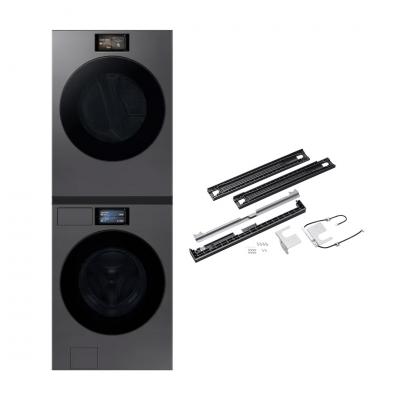 27" Samsung 6.1 Cu. Ft. Front Load Washer  7.6 Cu. Ft. Dryer and Stacking Kit - SKK-RWG-WF90F53ADSA5-DV90F53AESAC