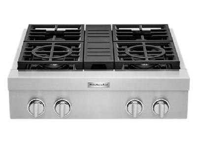 30" KitchenAid  4-Burner Commercial-Style Gas Rangetop - KCGC500JSS
