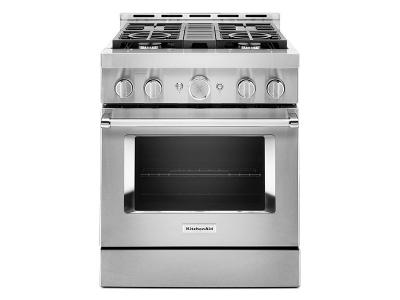 30" KitchenAid 4.1 Cu. Ft. Smart Commercial-Style Gas Range With 4 Burners - KFGC500JSS