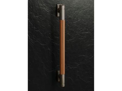 48" Monogram Designer Collection Titanium and Leather Short Handle for 48" Pro Range - ZXPR48HSTT1