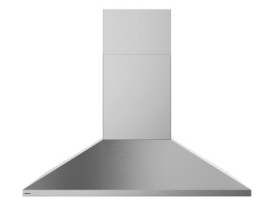 48" Monogram Wall-Mounted Pyramid Chimney Vent Hood with Air Quality Sensors - ZVWS481SRSS