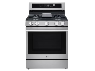 30" LG 6.3 Cu. Ft. Smart Wi-Fi Enabled Probake Convection Gas Range with Air Fry & EasyClean - LRGN6325X