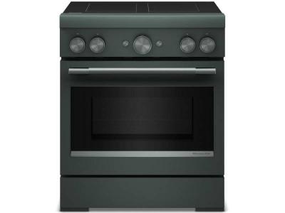 30" KitchenAid 4-Element Induction Freestanding Commercial-Style Range with Air Fry - KFIS930SJP