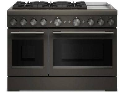 48" KitchenAid 6 Burner Commercial-Style Dual Fuel Range - KFDD948SBE