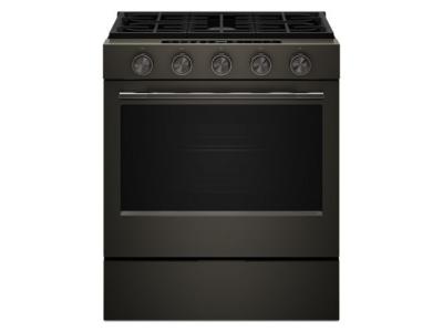 30" KitchenAid 5.0 Cu. Ft. Smart Slide-in Gas Range with Convection Cooking Modes and 2-in-1 Burner - KSGS530SBE
