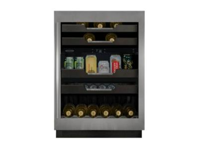 24" Marathon Built-in Dual Zone Wine And Beverage Cooler in Stainless Steel - M4-D250SS