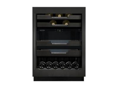 24" Marathon Built-in Dual Zone Wine & Beverage Cooler in Black Steel - M4-D250BLS