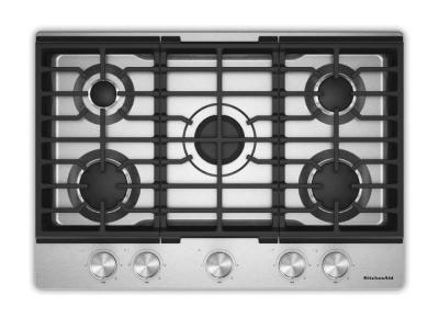 30" KitchenAid Gas-on-Metal Cooktop with 5 Versatile Burners - KCGK330SSS
