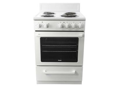 24" Danby 2.5 Cu. Ft. FSE Coil Range In White - DERM240WC