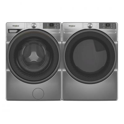 27" Whirlpool 5.2 Cu. Ft. Smart Front Load Washer and 7.4 Cu. Ft. Front Load Dryer - WFW5720RU-YWED5720RU